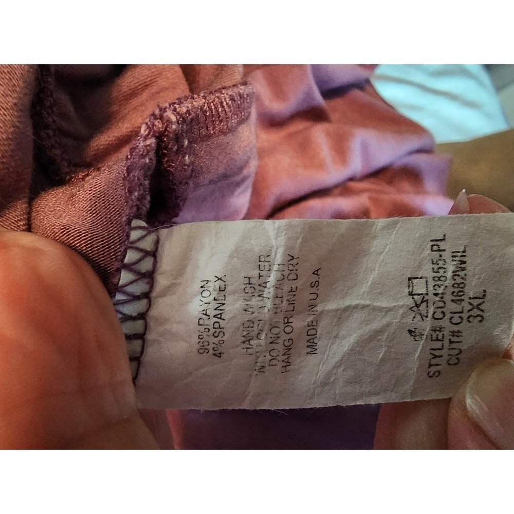 Celeste 3XL Lavender Ruffle Trim Tiered Midi Dress Modest Boho Cottagecore Knit - Picture 8 of 8